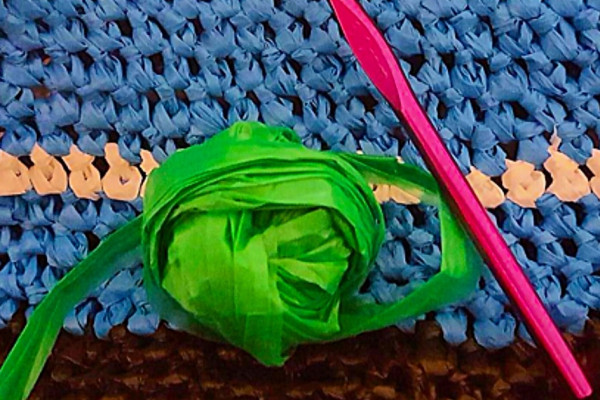 Learn to make useful yarn from plastic bags DIY Grocery Bag Yarn