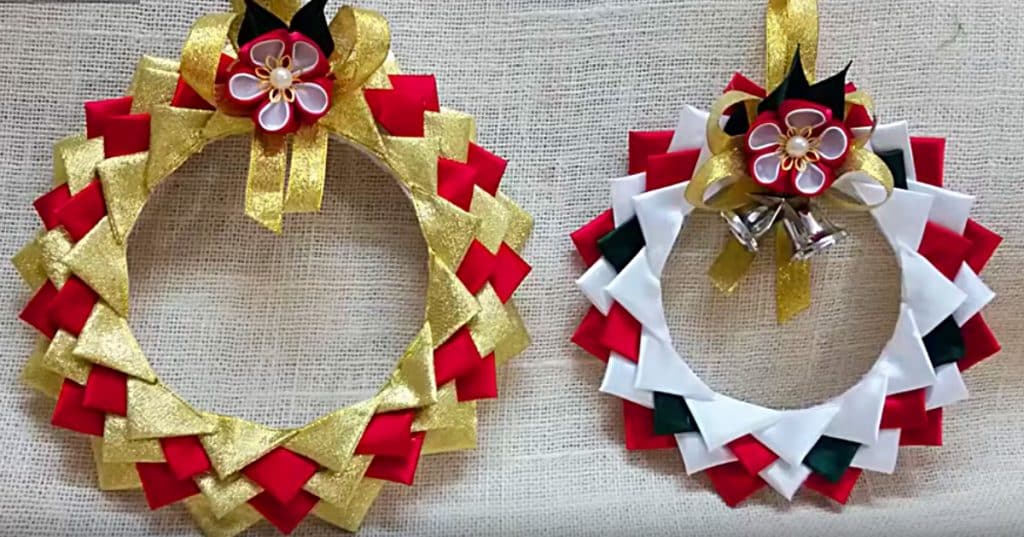 Learn to make a cheap easy DIY satin ornaments from polystyrene plates