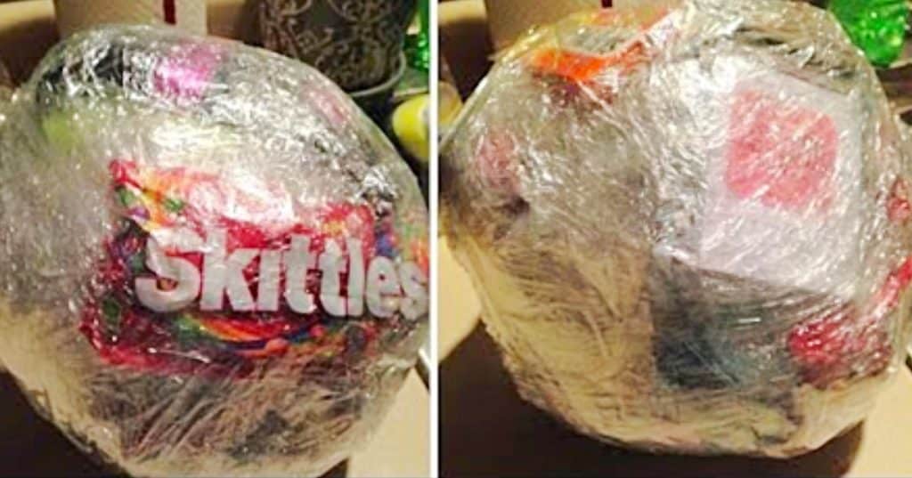 Make a DIY fun Saran Wrap Game