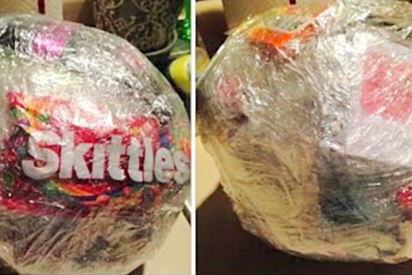 Make a DIY fun Saran Wrap Game