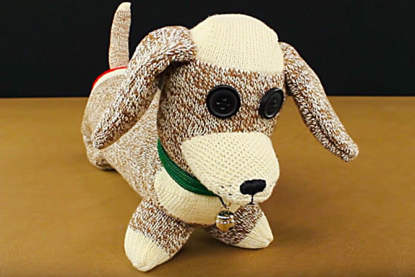 Learn To Make This DIY Sock Dachshund Dog