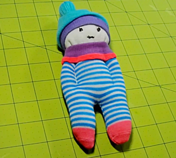 Learn to make a cheap, easy, quick sock doll for Christmas Gifts