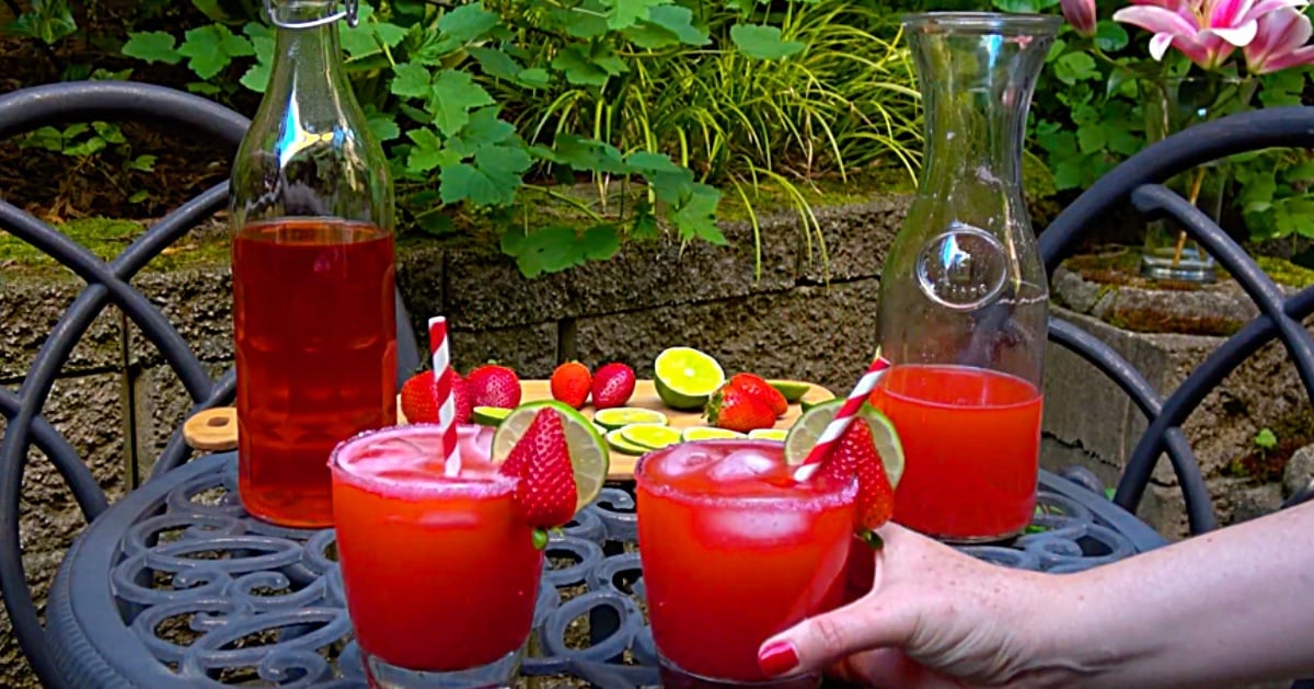 Strawberry Margarita On The Rocks Recipe | DIY Joy Projects and Crafts Ideas