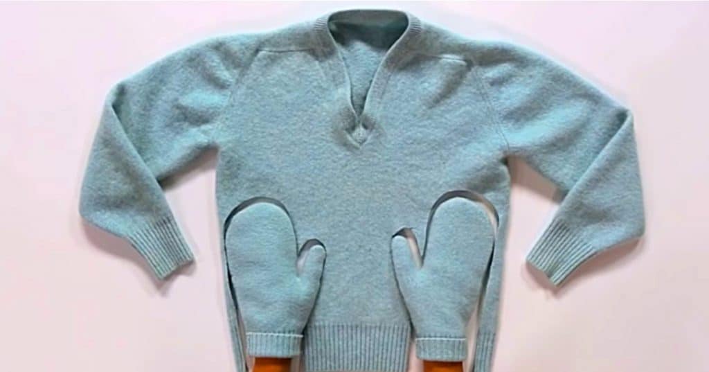 Make DIY Mittens from a felted recycled sweater