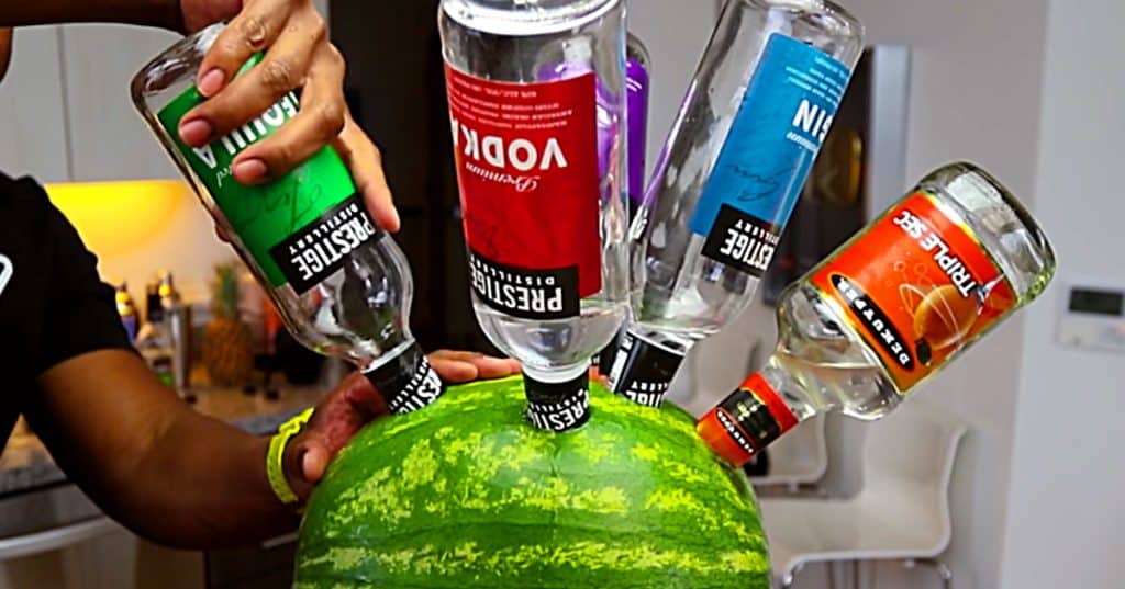 Learn to make this Extreme Vodka Long Island Iced Tea Cocktail Watermelon