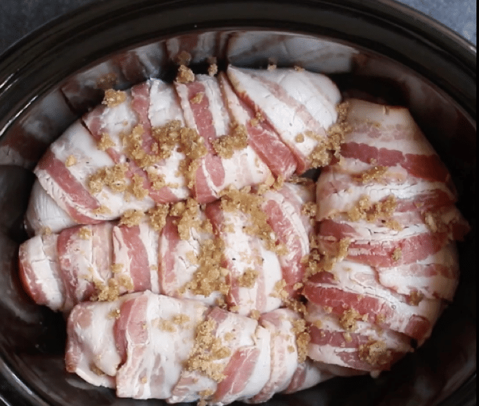 Easy Bacon Wrapped Chicken Breast Recipe for Crockpot Dinner Idea