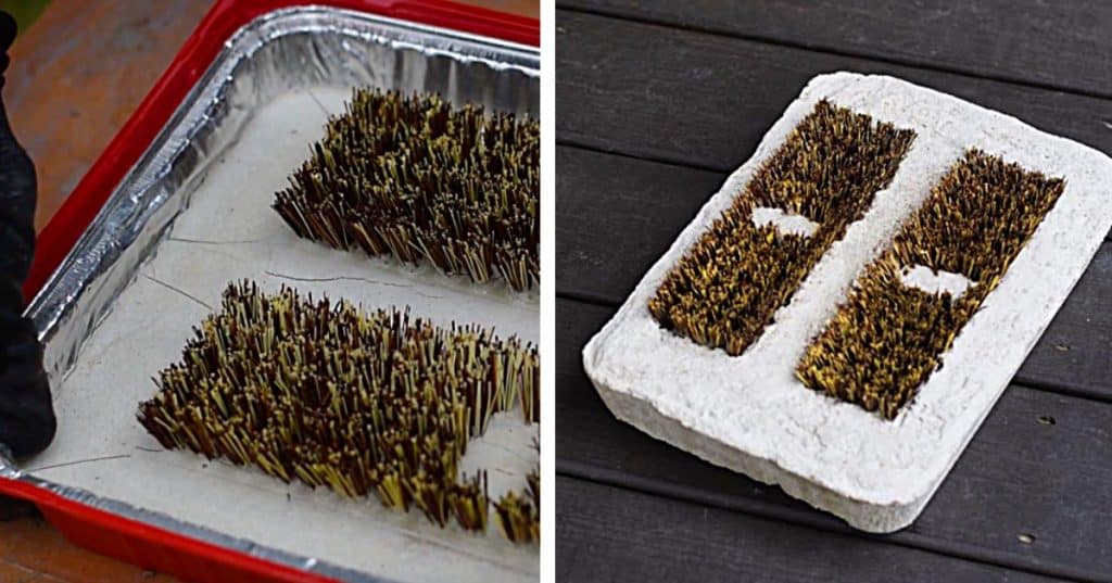 Learn to make a DIY cement boot brush mat for the door way
