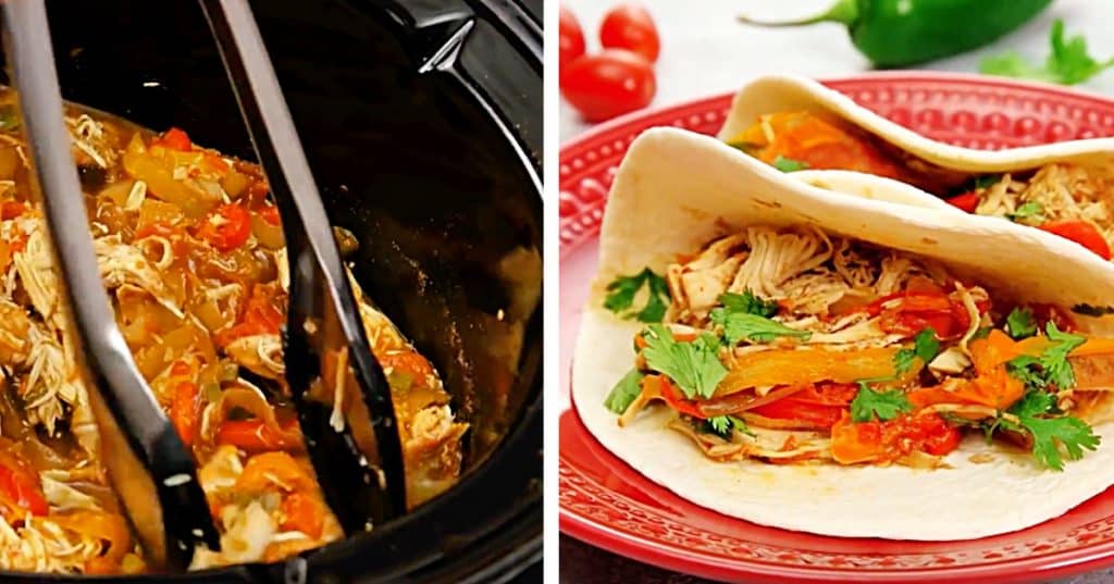 Learn to make a easy cheap chicken fajitas recipe in the crockpot slow cooker