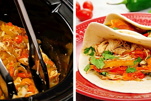 Learn to make a easy cheap chicken fajitas recipe in the crockpot slow cooker