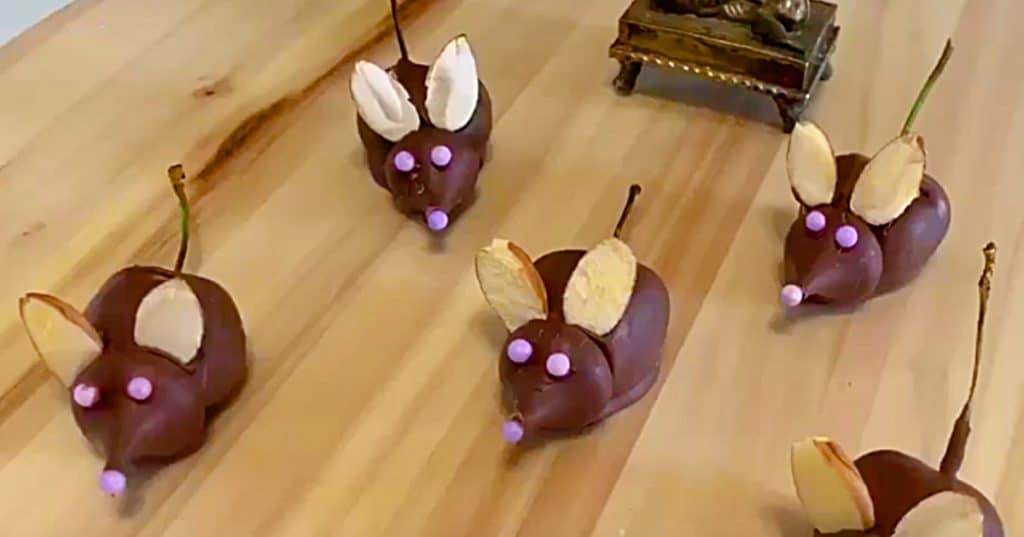 Make Chocolate Covered Cherry Mice For Valentine's Day