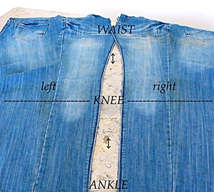 DIY Upcycled Denim Skirt