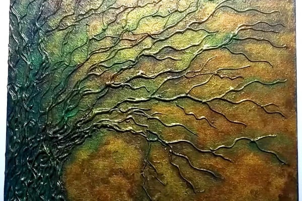 Glue Gun Crafts - Art Ideas for Canvas - How to Paint A Tree