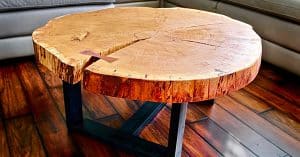 DIY Log Slice Coffee Table