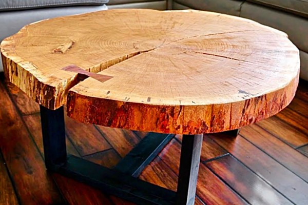 Make a DIY Log Slice Coffee Table