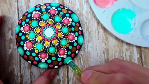 How To DIY Dot Paint A Mandala Stone | DIY Joy Projects and Crafts Ideas