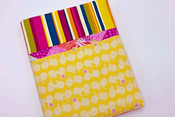 Learn to sew a DIY Patchwork Notebook Cover