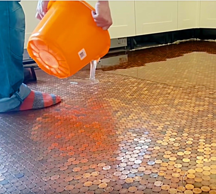 Diy Epoxy Penny Floor