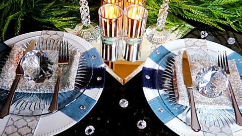 DIY Diamonds And Denim Plate Chargers | DIY Joy Projects and Crafts Ideas