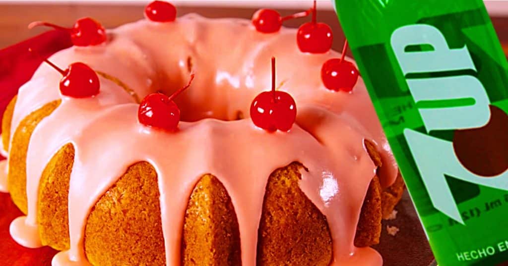 Learn to make a quick easy Shirley Temple Cake With 7 Up