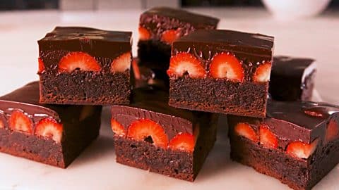 Chocolate Covered Strawberry Brownies | DIY Joy Projects and Crafts Ideas