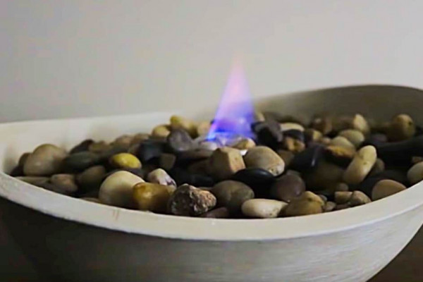 Learn to make a DIY Tabletop Fire Pit with materials from Dollar Tree