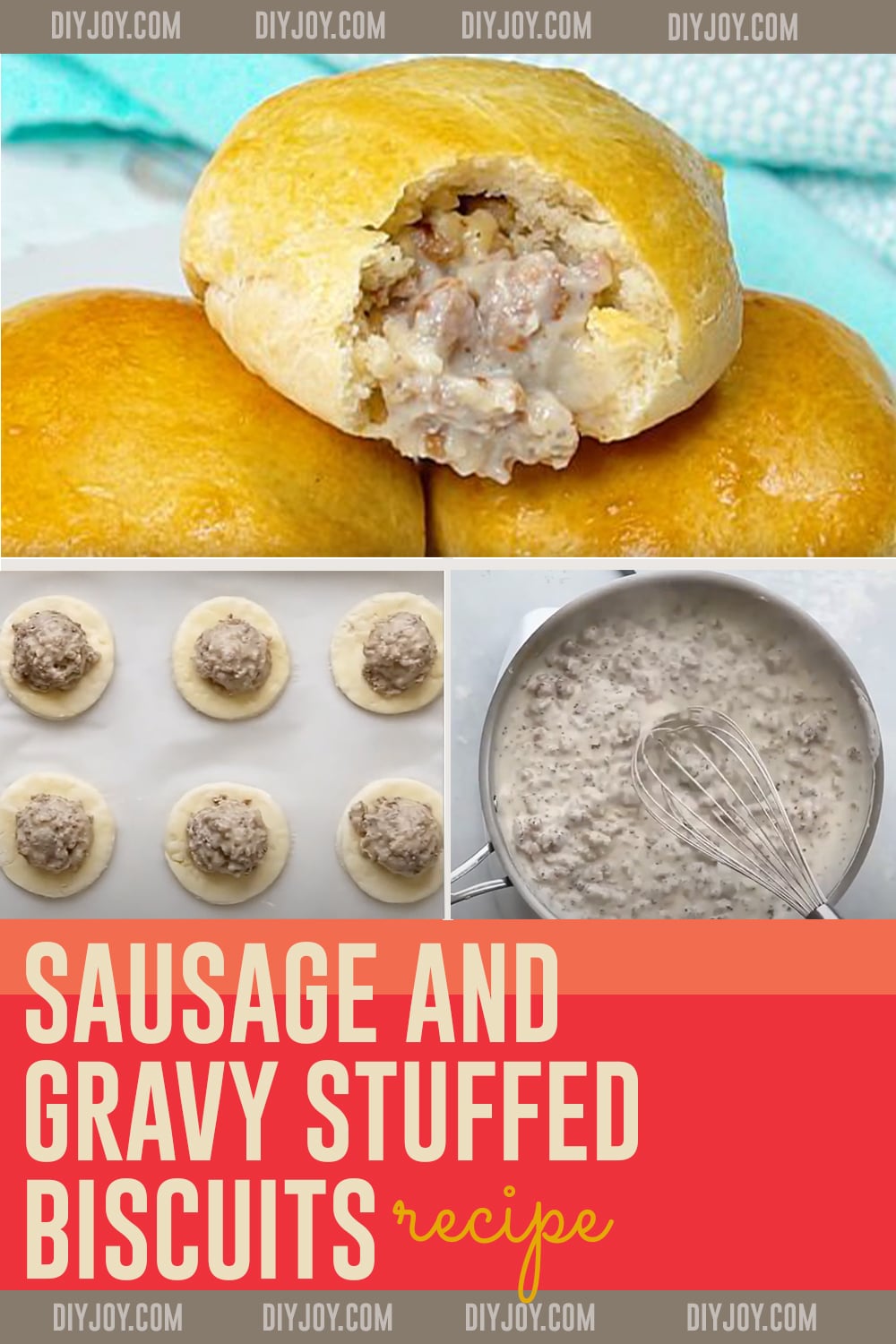 Sausage Gravy Stuffed Biscuit Recipe - Easy Breakfast Ideas for Country Cooking - How to Make Stuffed Biscuits
