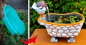 Turn A Bathtub Into To DIY Aquarium Fountain