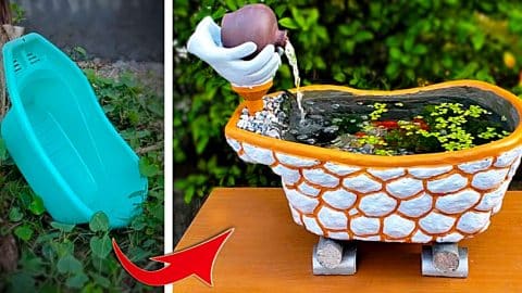 Turn A Bathtub Into To DIY Aquarium Fountain | DIY Joy Projects and Crafts Ideas
