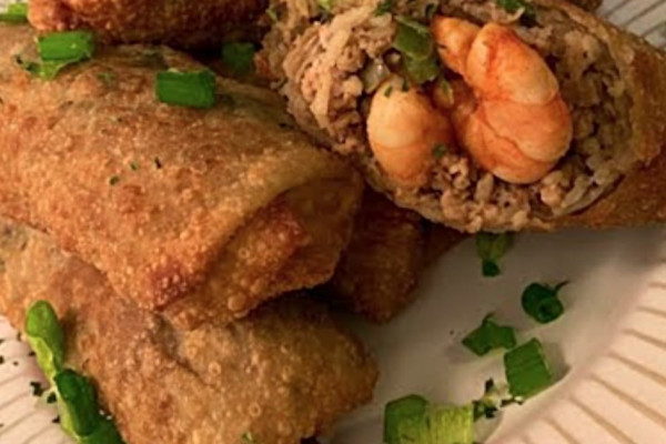Make Shrimp Boudin Egg Rolls