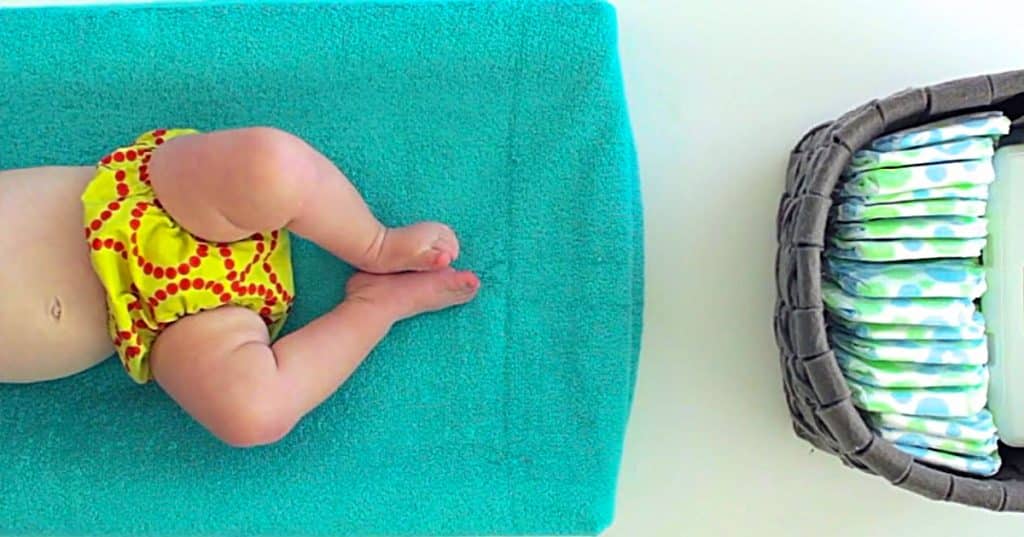 Make a changing pad cover from a towel