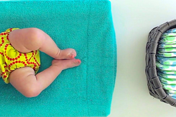 Make a changing pad cover from a towel