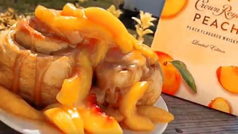 Crown Royal Peach Cobbler Cinnamon Rolls Recipe | DIY Joy Projects and Crafts Ideas