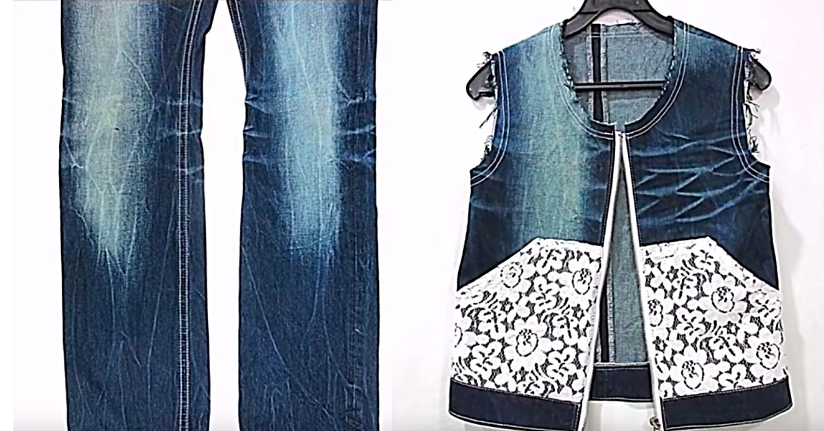 Make A Zip Denim From Old