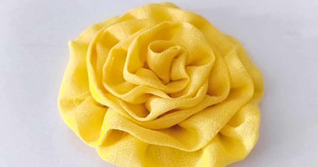 Make a DIY Fabric Flower out of fabric scraps