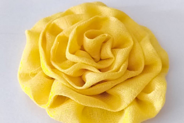 Make a DIY Fabric Flower out of fabric scraps