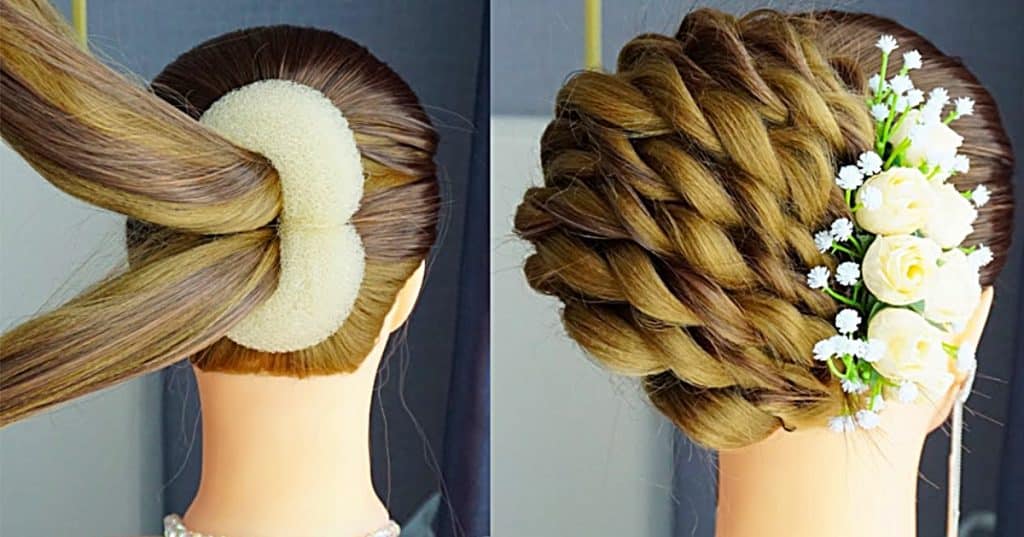 Try this Step by Step French Roll Hairstyle for Wedding Or Prom