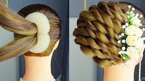 Step By Step French Roll Hairstyle | DIY Joy Projects and Crafts Ideas