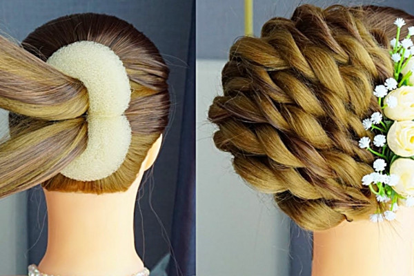 Try this Step by Step French Roll Hairstyle for Wedding Or Prom