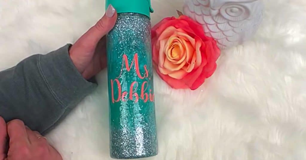 Make A Glitter Tumbler Water Bottle From The Dollar Store