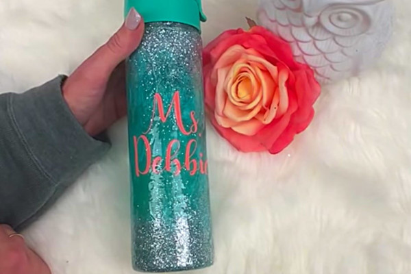 Make A Glitter Tumbler Water Bottle From The Dollar Store