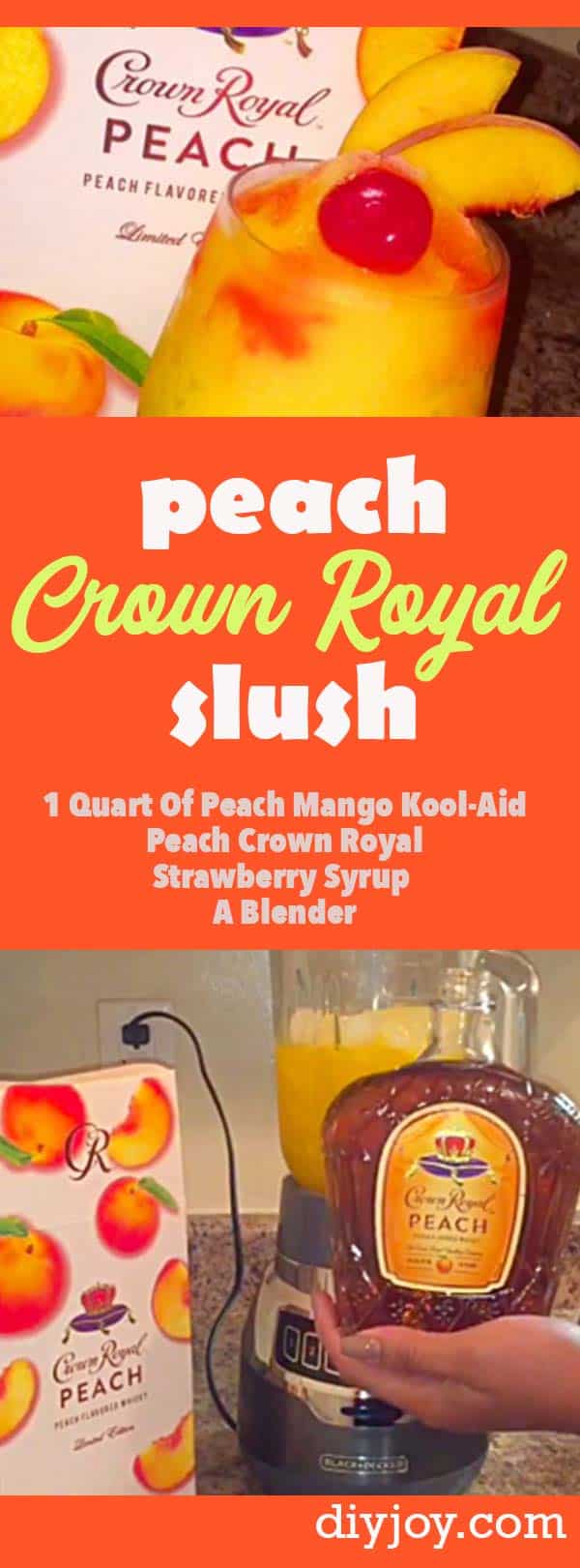 Peach Slush Recipe With Crown Royal - Easy Frozen Drink Recipes for Summer Parties