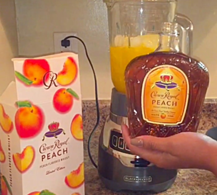 Frozen Drink Recipes - Make a Peach Crown Royal Slushie with Kool Aid