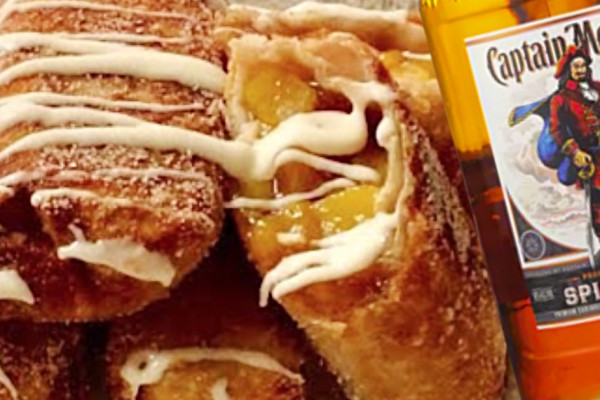Make Peach Cobbler Egg Rolls With Captain Morgan Spiced Rum