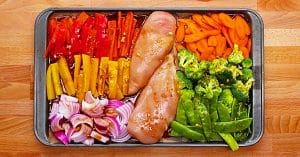 Chicken And Vegetable Sheet Pan Meal Prep Recipe