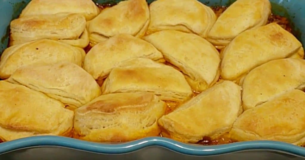 Make a Sloppy Joe Casserole with Pillsbury Grands Pop Biscuits