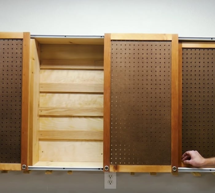 Diy Sliding Door Tool Cabinet