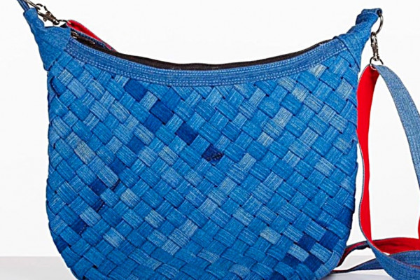 How to make a woven denim bag out of recycled jeans