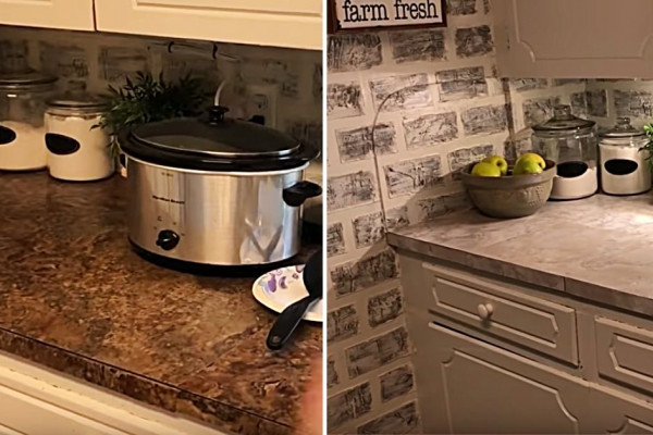 Redo a countertop for $37 dollars