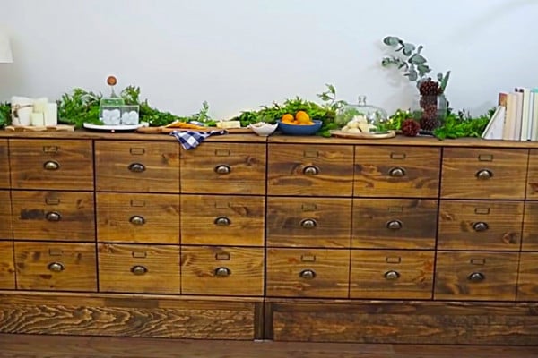 Make a $6000 Apothecary dresser out of two IKEA Dressers