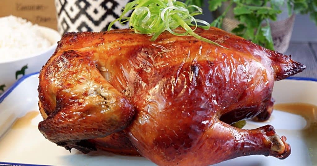 Make an Asian style whole roast chicken in the air fryer